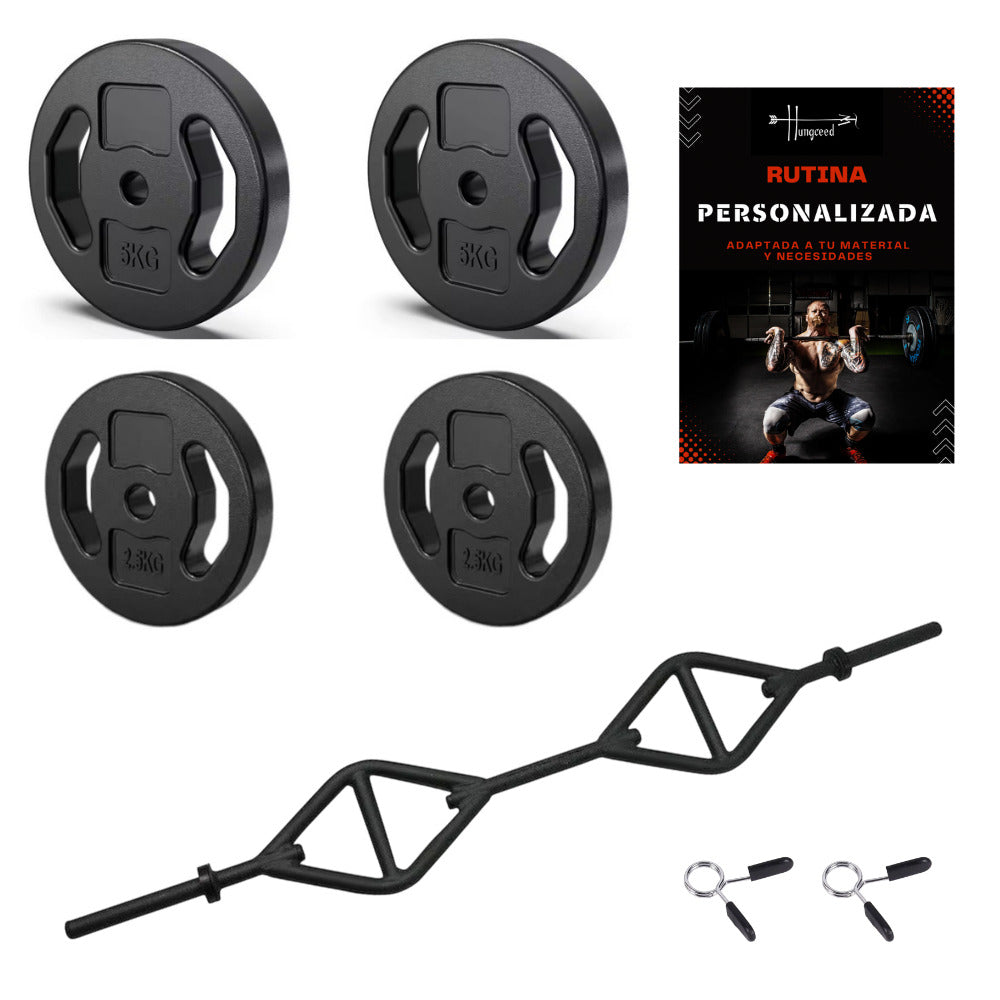 Barra multifuncional 25mm gym - Negro